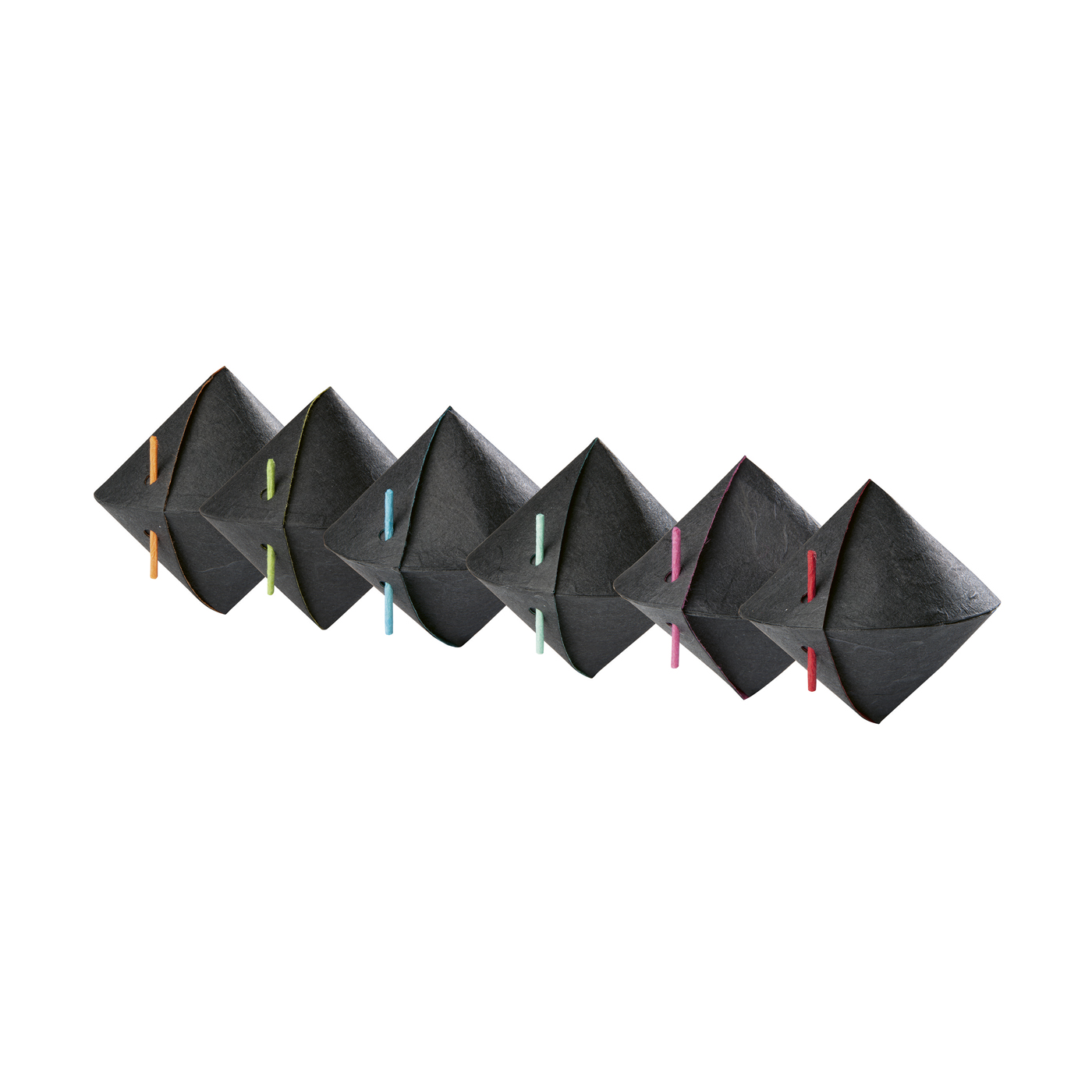 Jewellery Packagings "Pacbox", Black/Multicoloured, ø 80 mm - 6 pieces