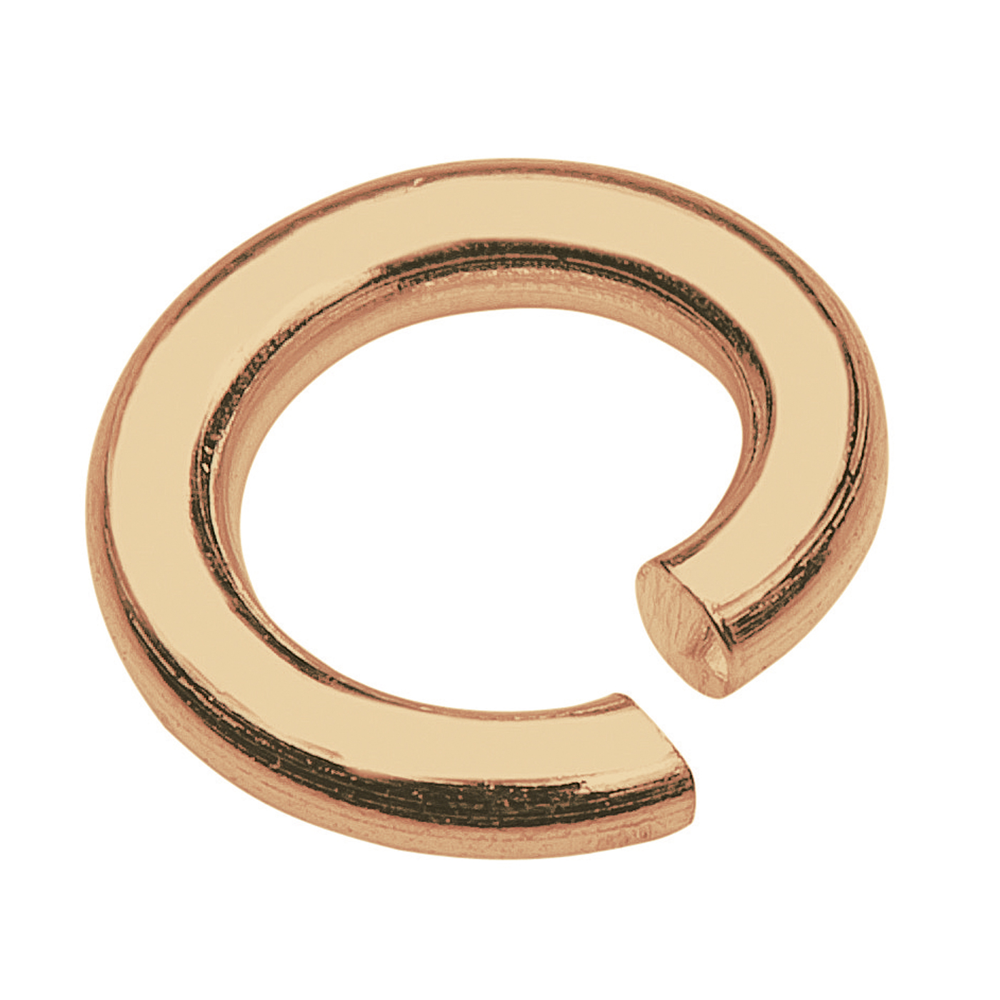 Jump Rings, Round, Rolled Gold Rosé Gold-Plated, ø 4 mm - 10 pieces