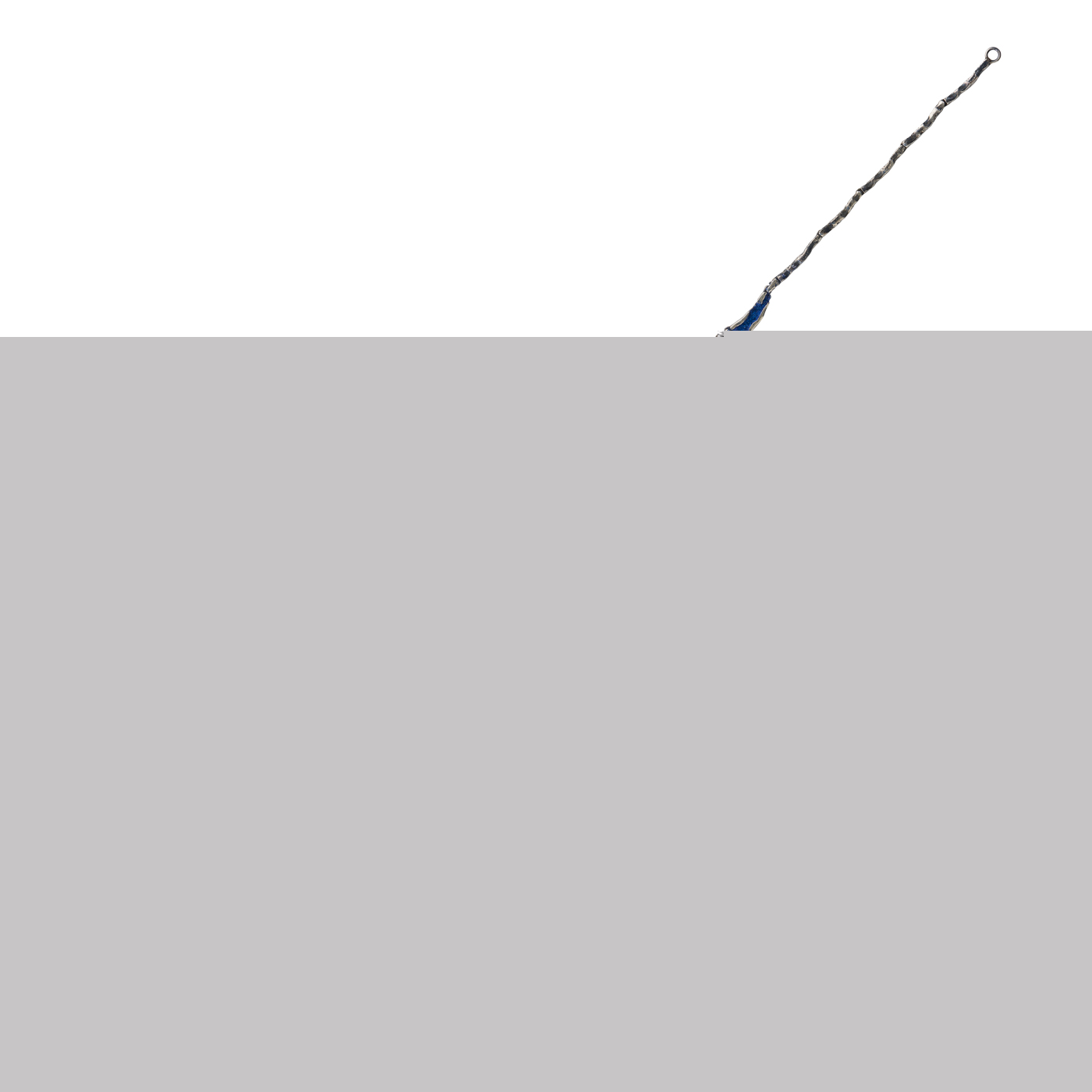 Collier, 925 Ag, ca. 42 cm, Farbpigmente azur - 1 Stück