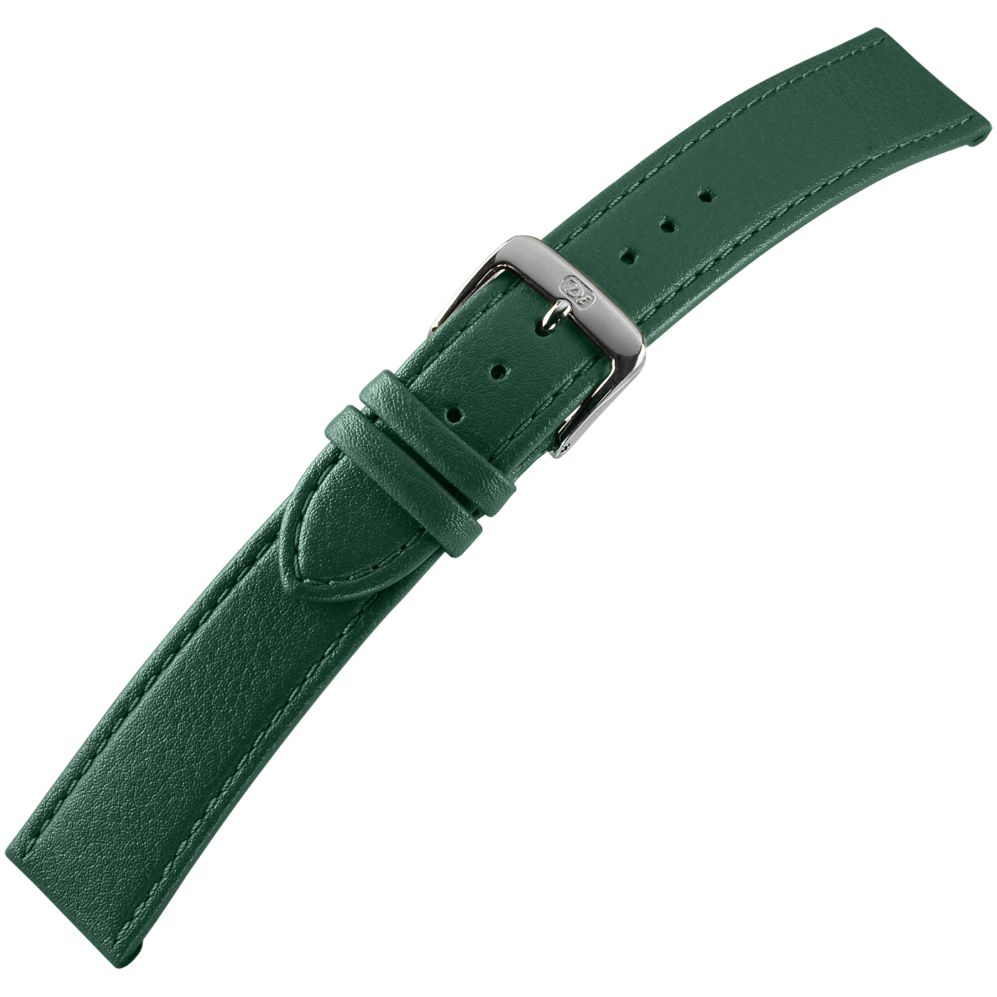 Di-Modell Uhrenarmband Kalb Waterproof, Damen, dunkelgrün, 18 mm - 1 Stück