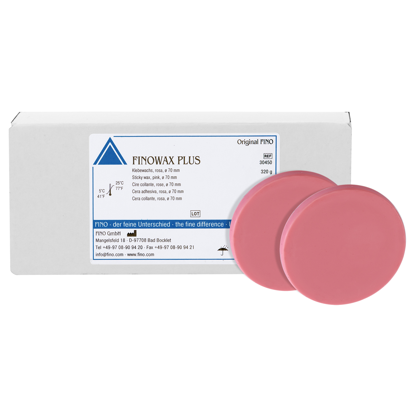 FINOWAX PLUS Klebewachs, rosa, ø 70 mm - 320 g FINOWAX PLUS Klebewachs, rosa, ø 70 mm - 320 g