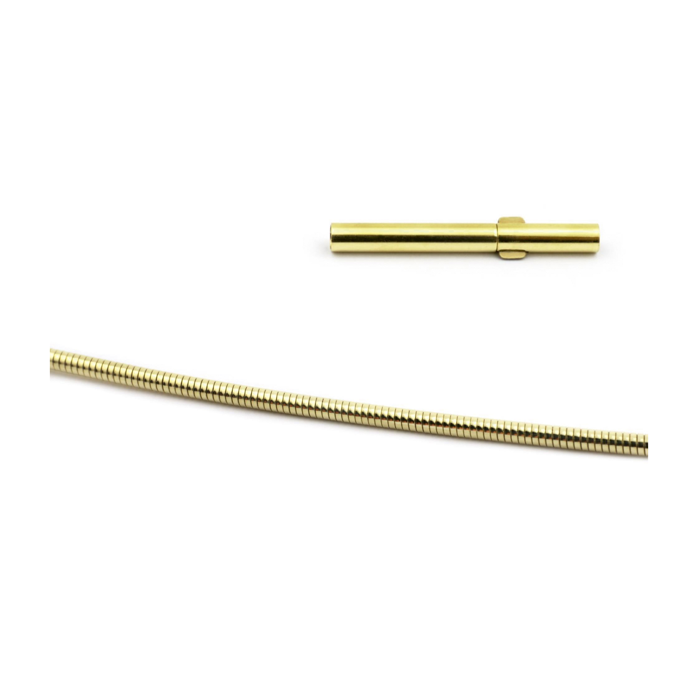 Elastic Omega Necklace, 925Ag Gold-Plated, ø 1.4 mm, 43 cm - 1 piece