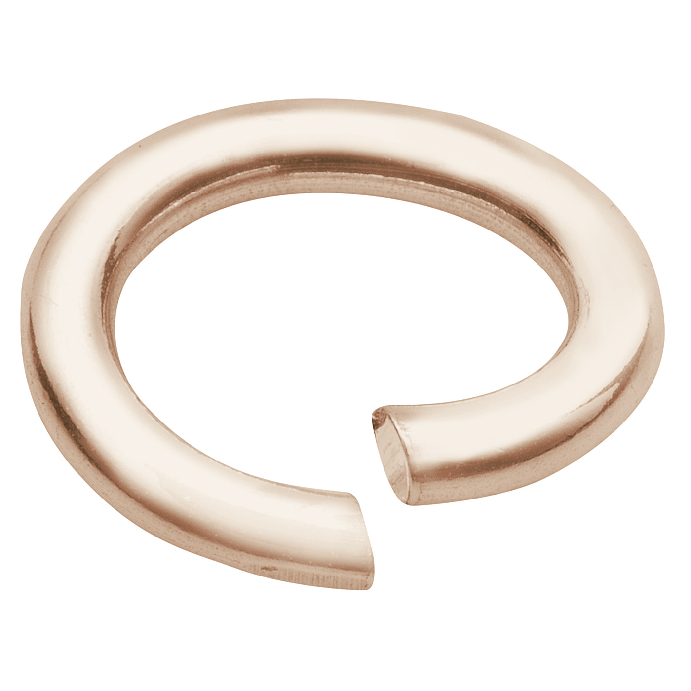 Binderinge, Doublé rosé, oval, ø 9 mm, Draht-ø 1,3 mm - 1 Stück