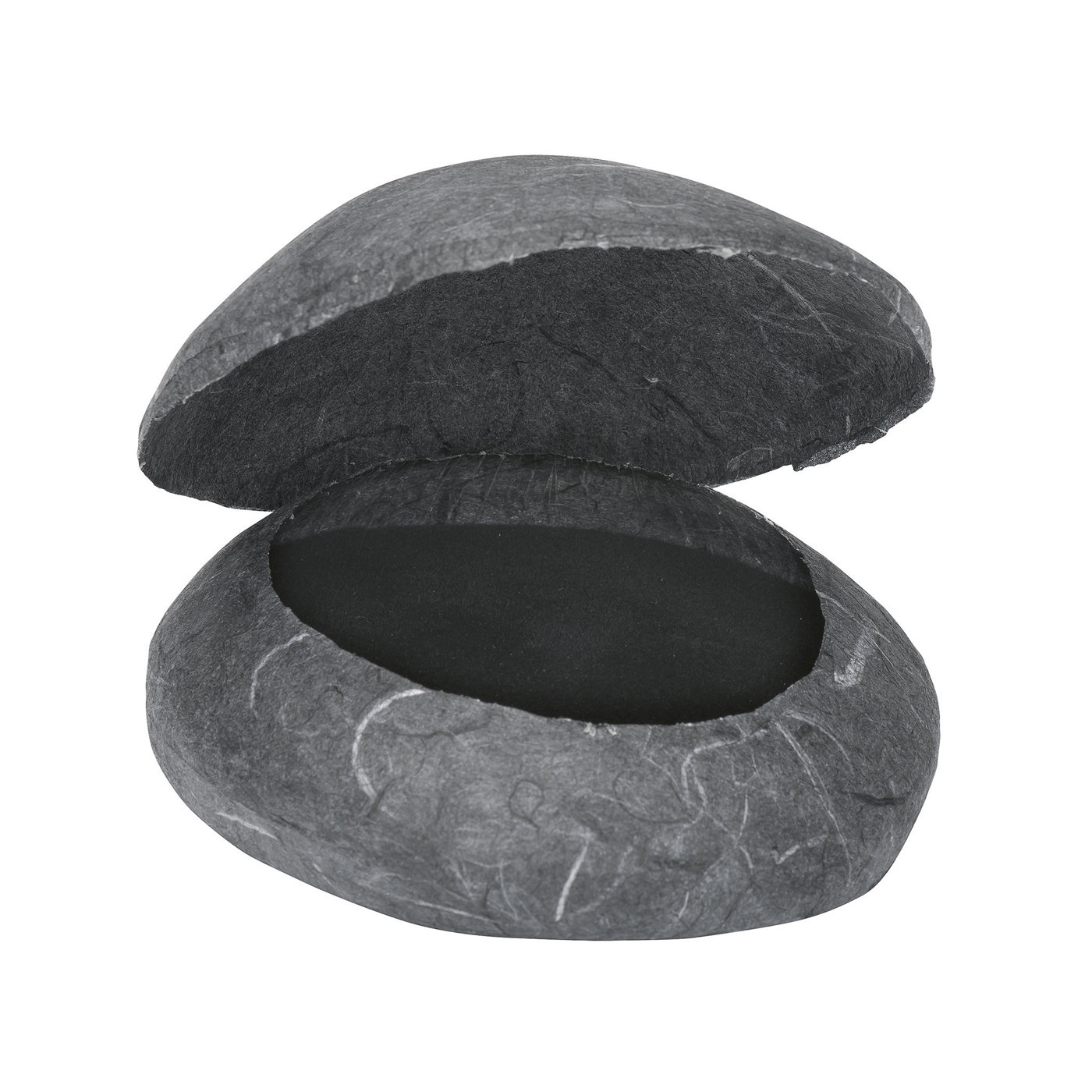 Jewellery Packaging "Stone", Anthracite Mottled,ø 90 x 50 mm - 1 piece