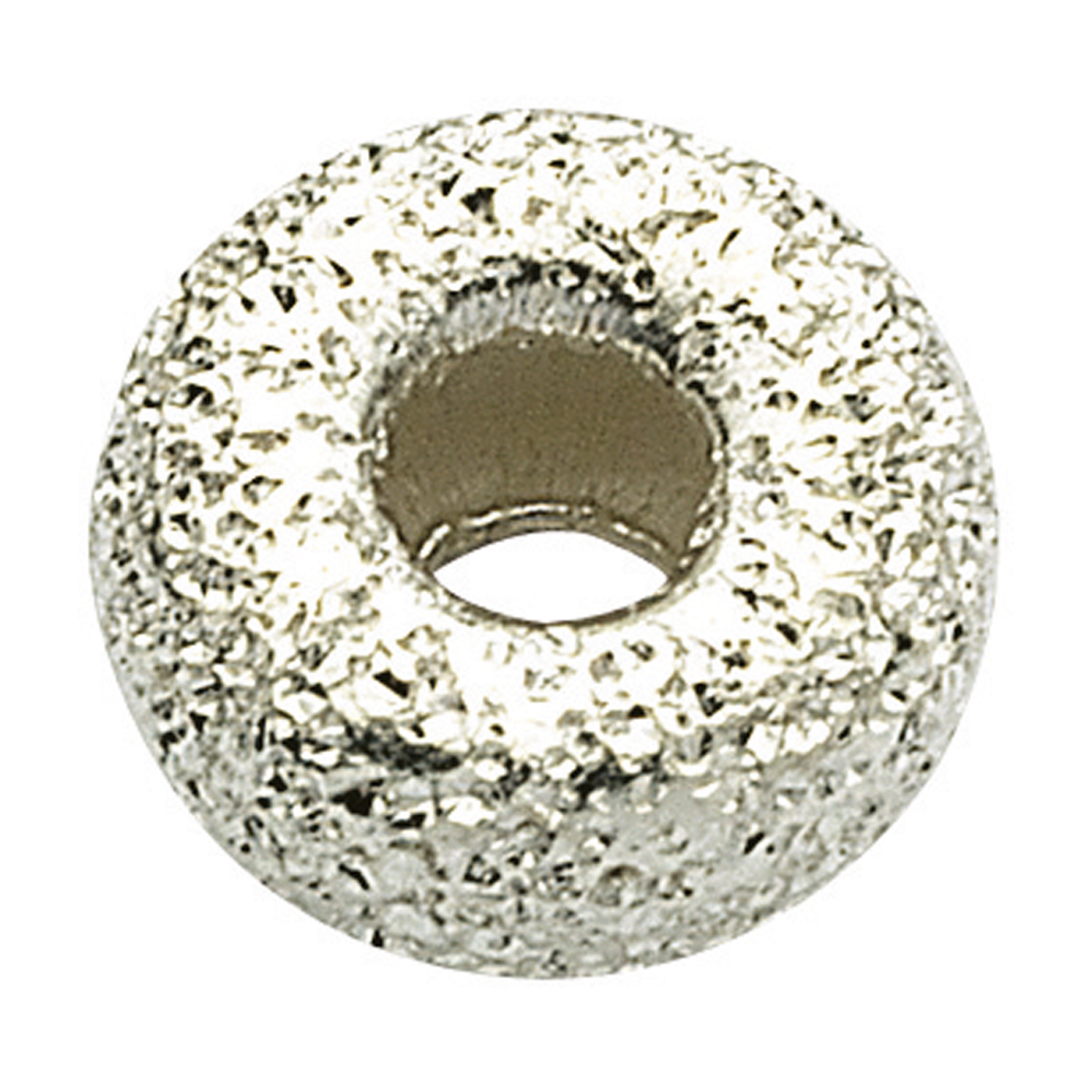 Zwischenteil, Rondell, 925 Ag, ø 4 x 2,5 mm, diamantiert - 1 Stück