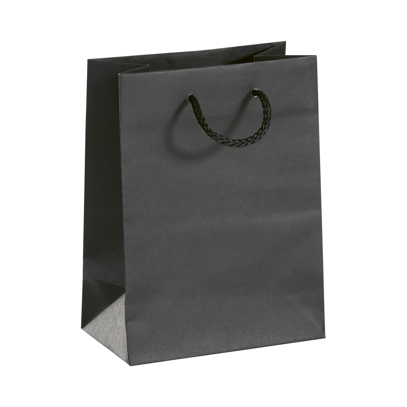 Tragetasche, schwarz, 120 x 160 x 70 mm, aus Papier - 1 Stück Tragetasche, schwarz, 120 x 160 x 70 mm, aus Papier - 1 Stück