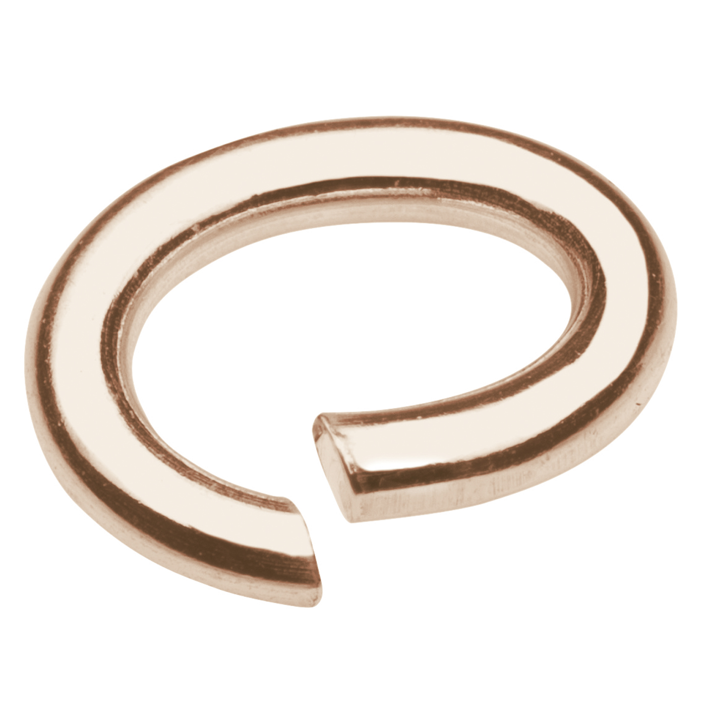 Binderinge, Doublé rosé, oval, ø 8 mm, Draht-ø 1,2 mm - 1 Stück