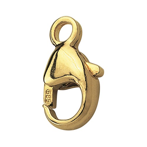 Lobster Clasp, 585G, 9 mm, Pressed - 1 piece