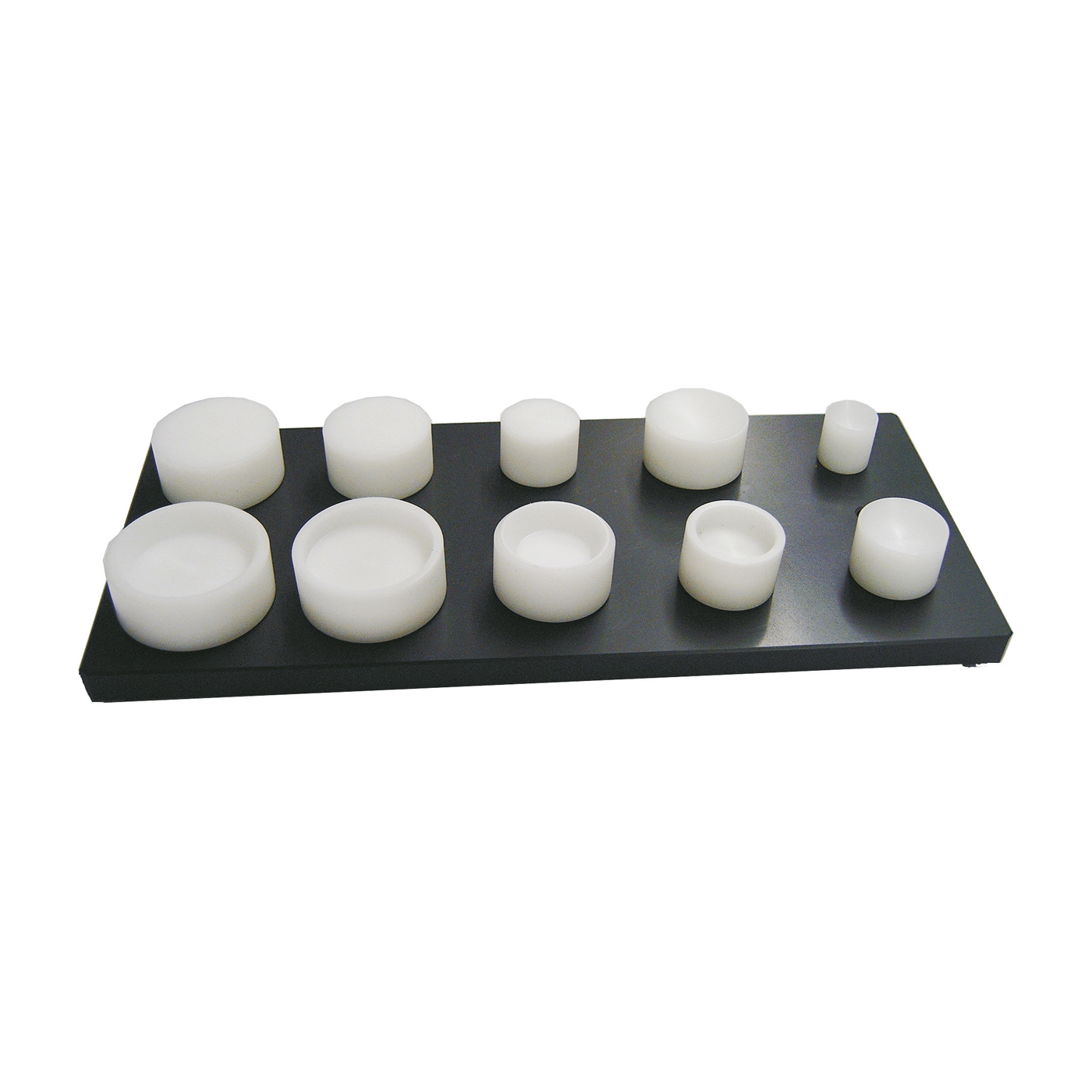 Druckstück-Aufnahmeplatte, für 10 Delrin-Druckstücke - 1 Stück Druckstück-Aufnahmeplatte, für 10 Delrin-Druckstücke - 1 Stück