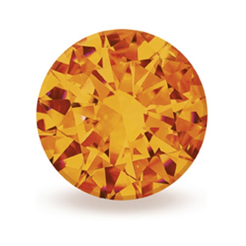 Topaz, Round, Orange, Faceted, ø 3.00 mm - 1 piece