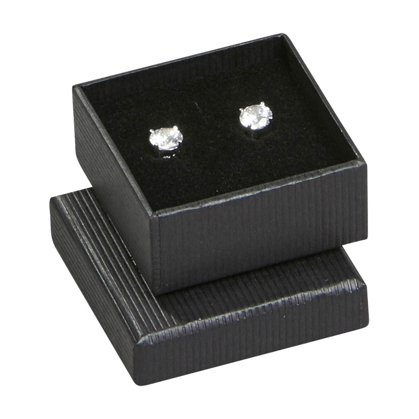 Schmucketui "Classics", schwarz, 40 x 40 x 18 mm - 1 Stück Schmucketui "Classics", schwarz, 40 x 40 x 18 mm - 1 Stück