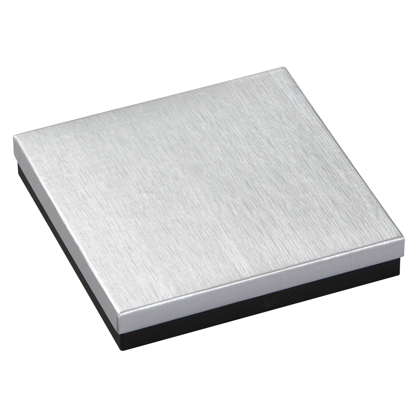 Schmucketui "Classics", silber/schwarz, 165 x 165 x 27 mm - 1 Stück Schmucketui "Classics", silber/schwarz, 165 x 165 x 27 mm - 1 Stück