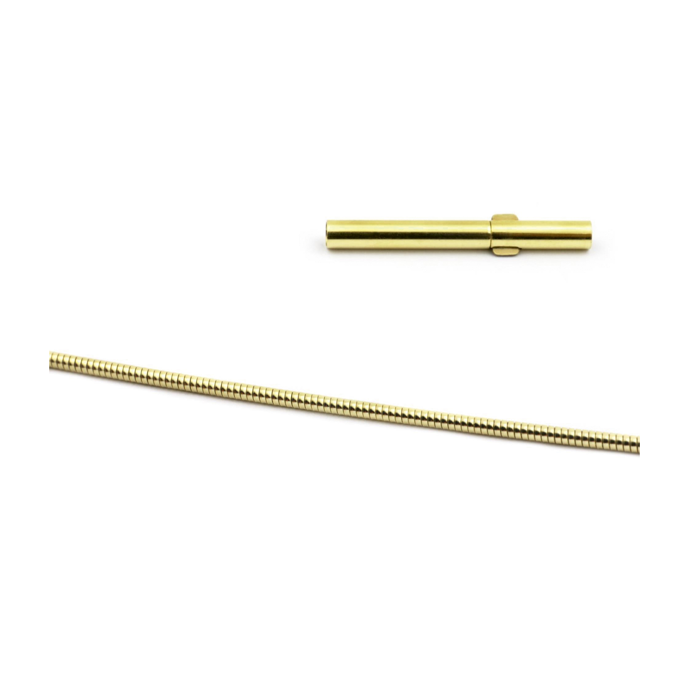 Elastic Omega Necklace, 925Ag Gold-Plated, ø 1.1 mm, 43 cm - 1 piece
