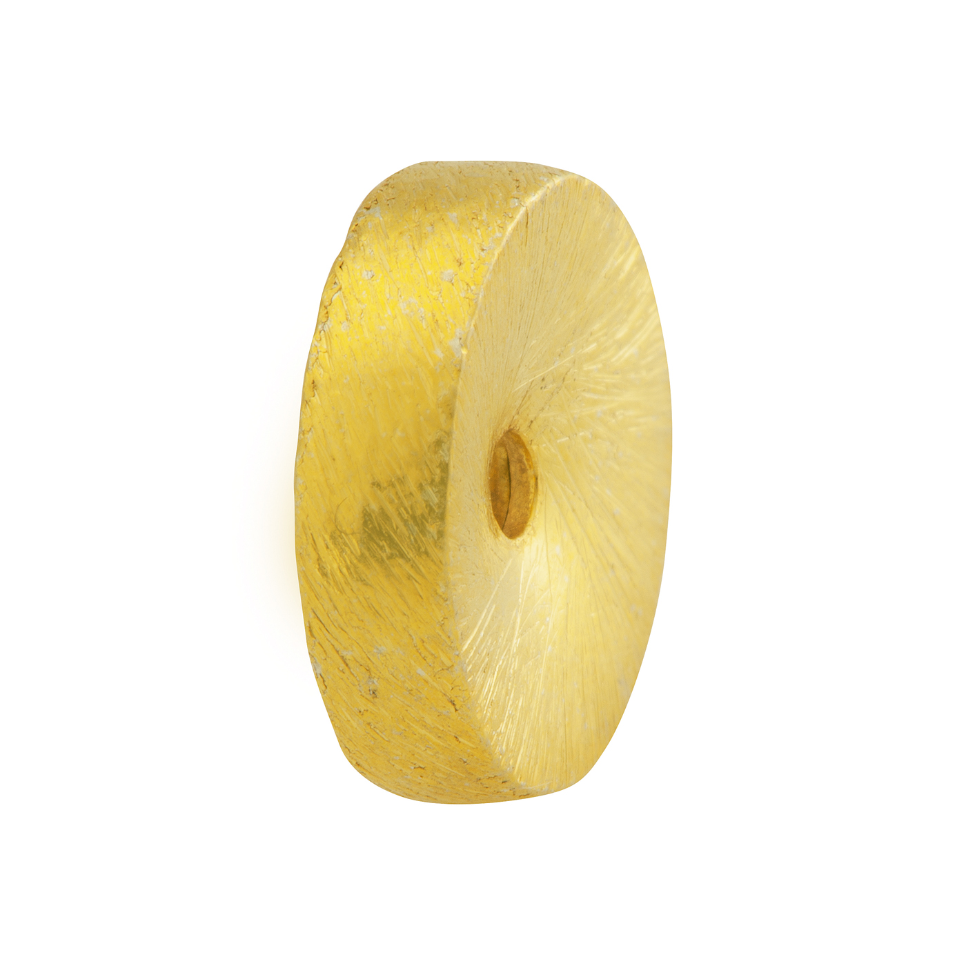 Zwischenteil, Walze, 925 Ag vergoldet, ø 12 x 3 mm, mattiert - 1 Stück