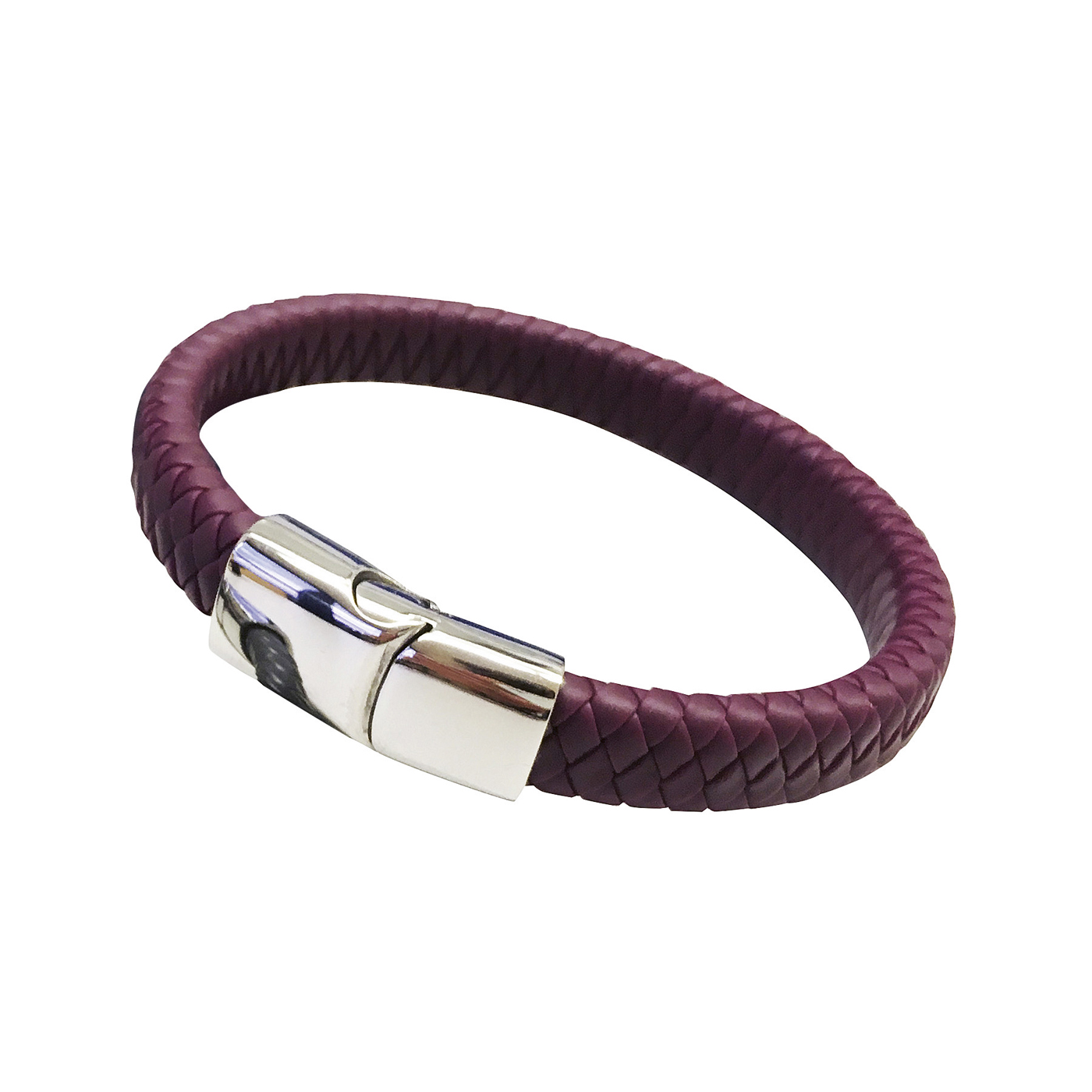 Kautschuk-Armband, bordeaux, Länge 21 cm - 1 Stück