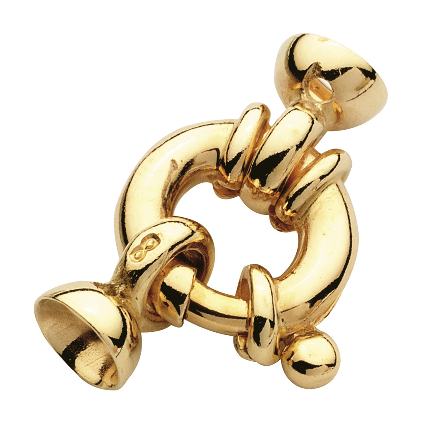 Federring, 750 G, ø 8 mm, mit Endkappen - 1 Stück