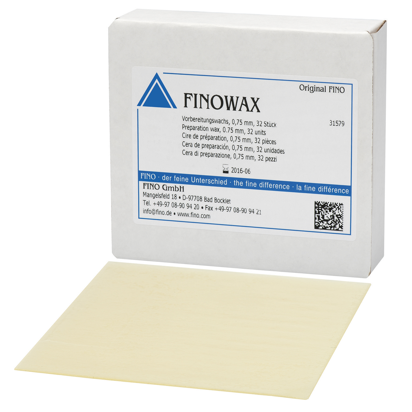 FINOWAX Preparation Wax, 0.75 mm - 32 pieces