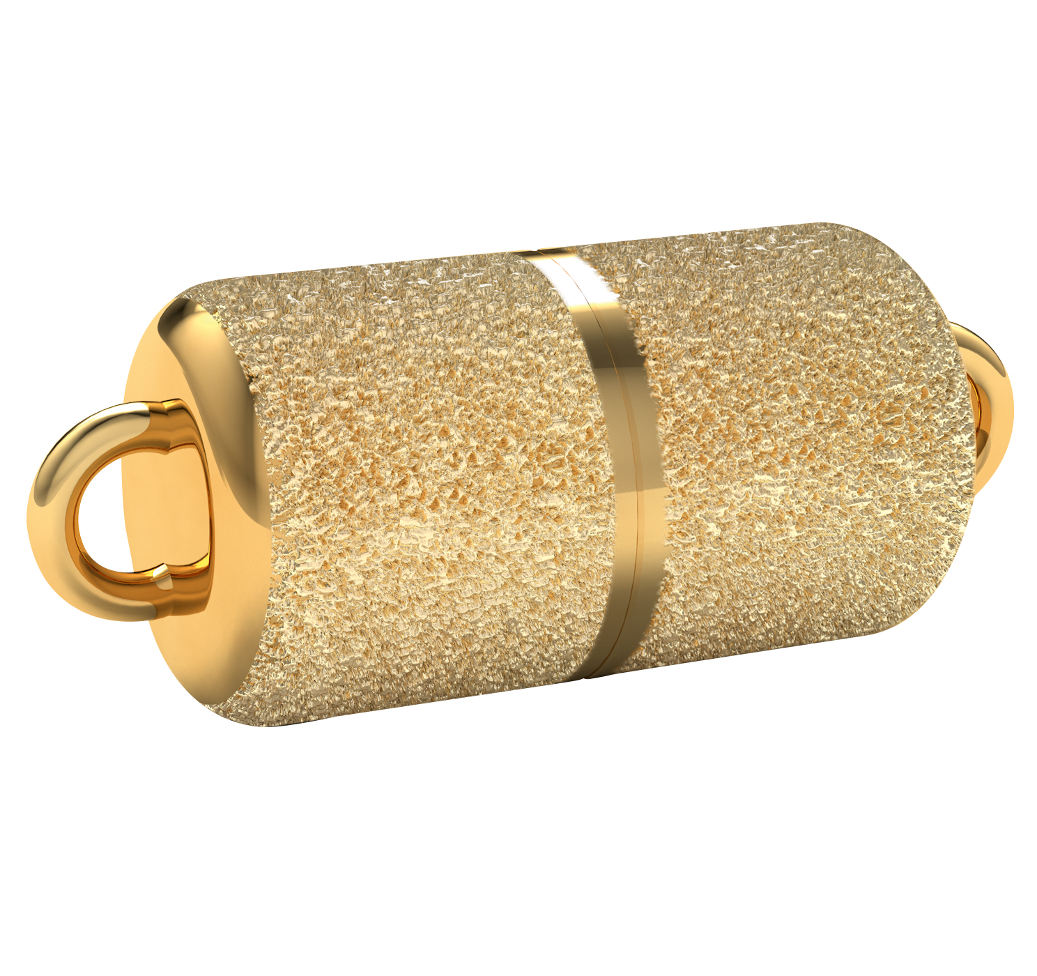 classicLine Magnetic Clasp,Cylinder,925Ag Gold-P.Dia.7x13mm - 1 piece