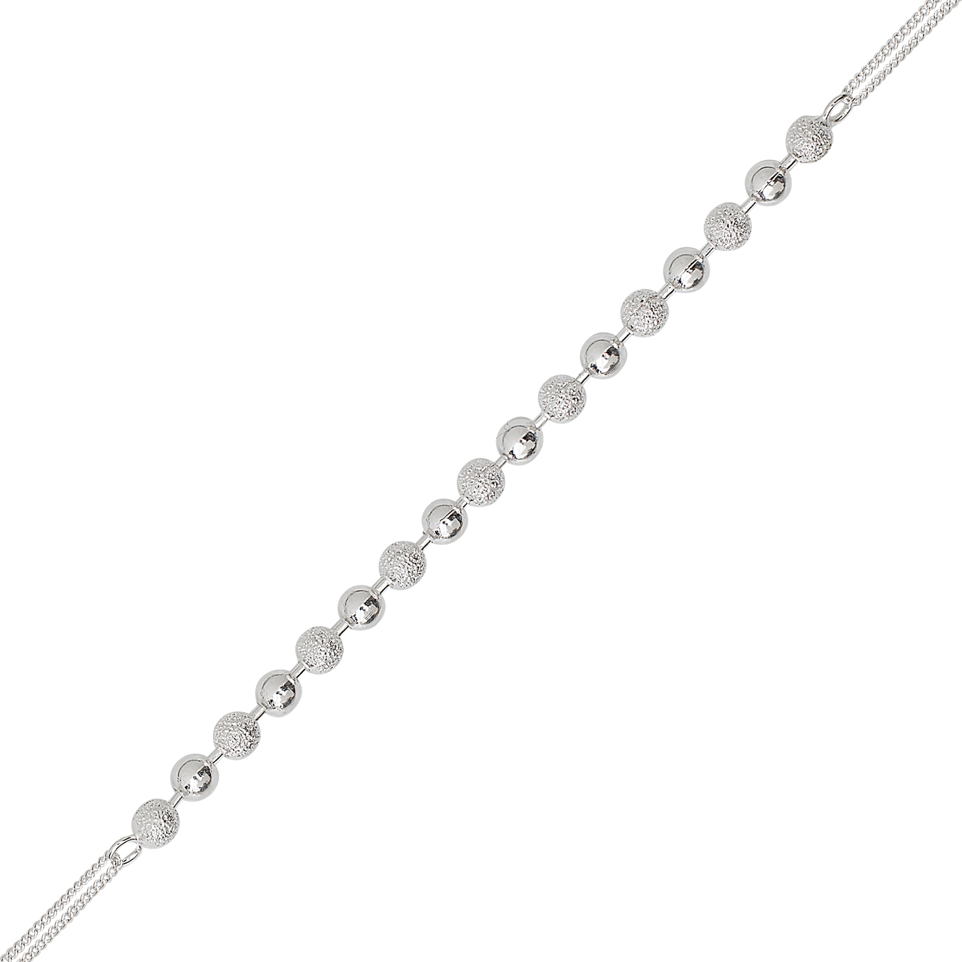 Fußkette Panzergliederung, 925 Ag, 2-reihig, 23 cm - 1 Stück Fußkette Panzergliederung, 925 Ag, 2-reihig, 23 cm - 1 Stück