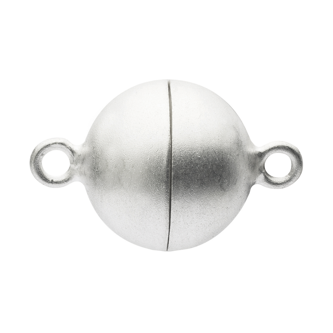 Magnetic Clasp, Ball, 925Ag Blasted, ø 12 mm - 1 piece