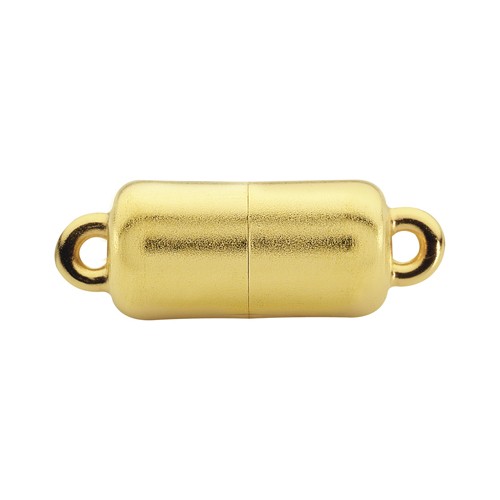 classicLine Magnetic Clasp, Cylinder,925Ag Gold-Pl, 6x13 mm - 1 piece