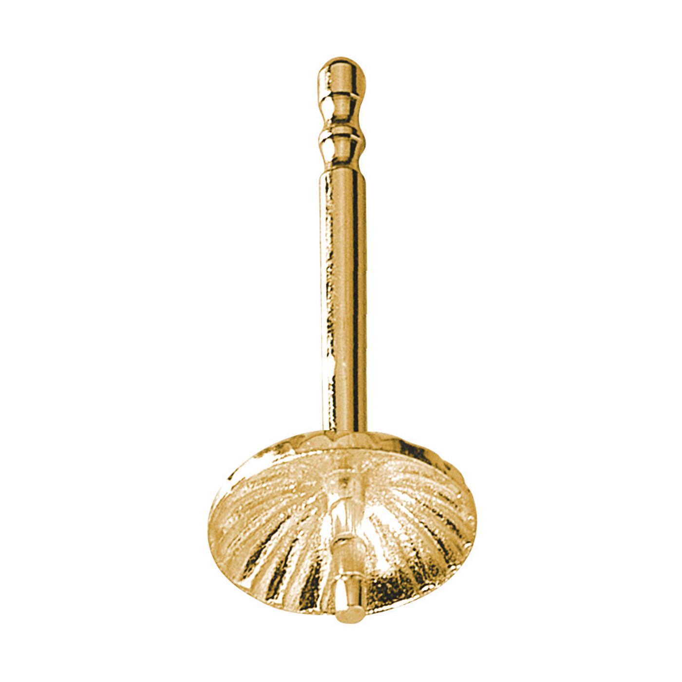 Ohrstecker, 585 G, mit Perlschale gerieft, ø 5 mm - 1 Stück