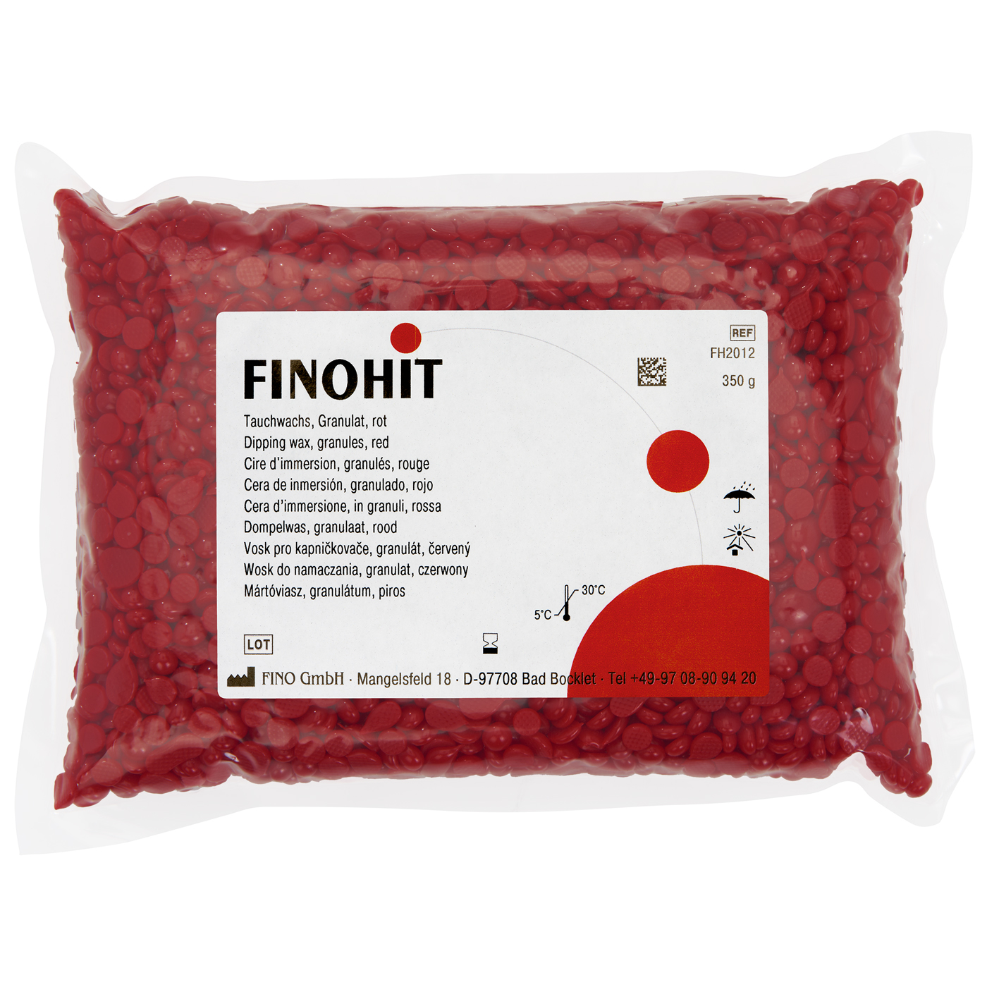 FINOHIT dipping wax, granules, red - 350 g FINOHIT dipping wax, granules, red - 350 g