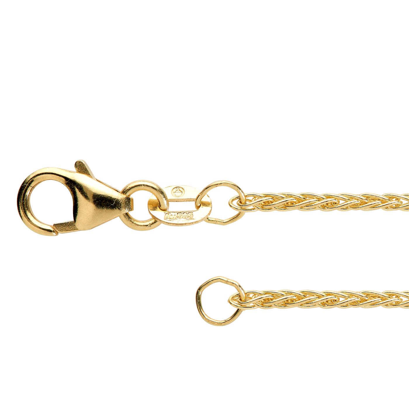 Zopfkette, 333 G, 1,30 mm, 45 cm - 1 Stück Zopfkette, 333 G, 1,30 mm, 45 cm - 1 Stück
