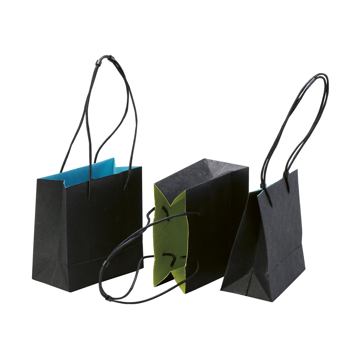 Carrying Bags "Duo", Green/Turquoise/Blue, 120 x 60 x 120 mm - 3 pieces
