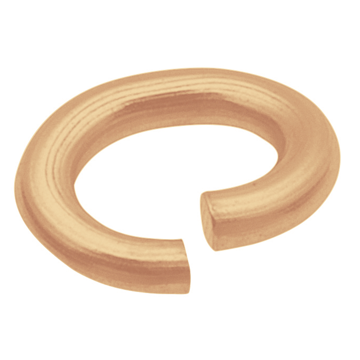 Binderinge, Doublé rosé, oval, ø 4 mm, Draht-ø 0,8 mm - 1 Stück