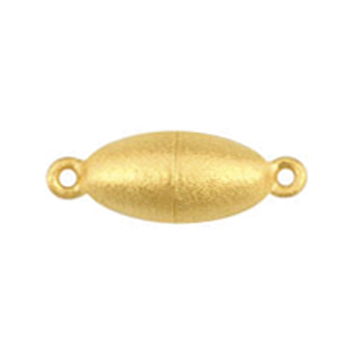 Magnetic Clasp, Olive, 925Ag Gold-Plated Matt, ø 6.5 mm - 1 piece