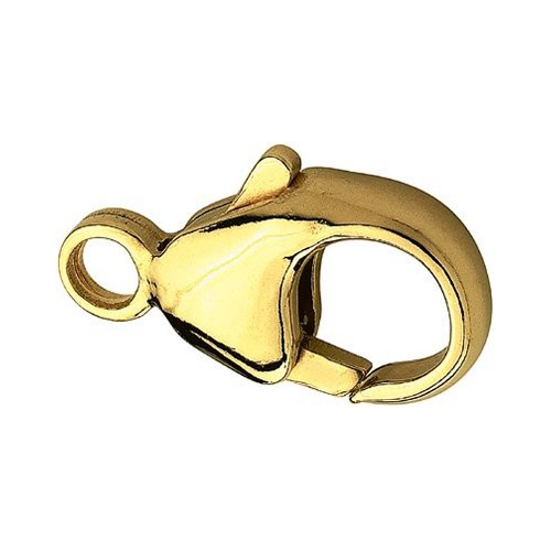 Lobster Clasp, 750G, 13 mm, Pressed - 1 piece