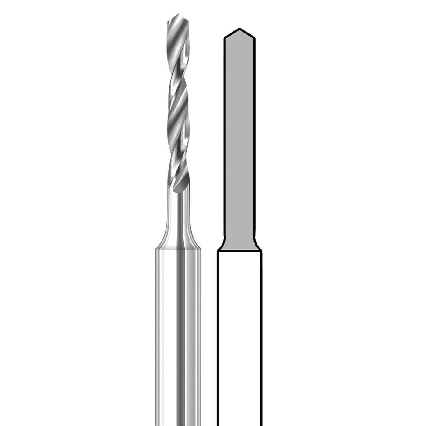 Busch HM-Spiralbohrer, Fig. 4203S, ø 1,6 mm - 2 Stück