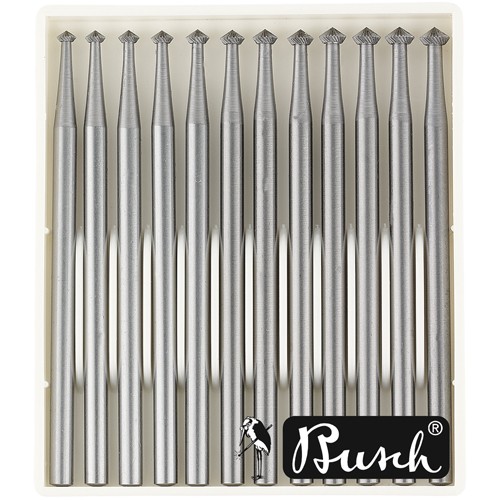 Busch WS-Doppelkegelfräser, Fig. 414, 90°, ø 1,9-3,0 mm - 1 Set