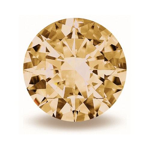 Swarovski Zirkonia, rund, facettiert, champagner, ø 1,75 mm - 5 Stück