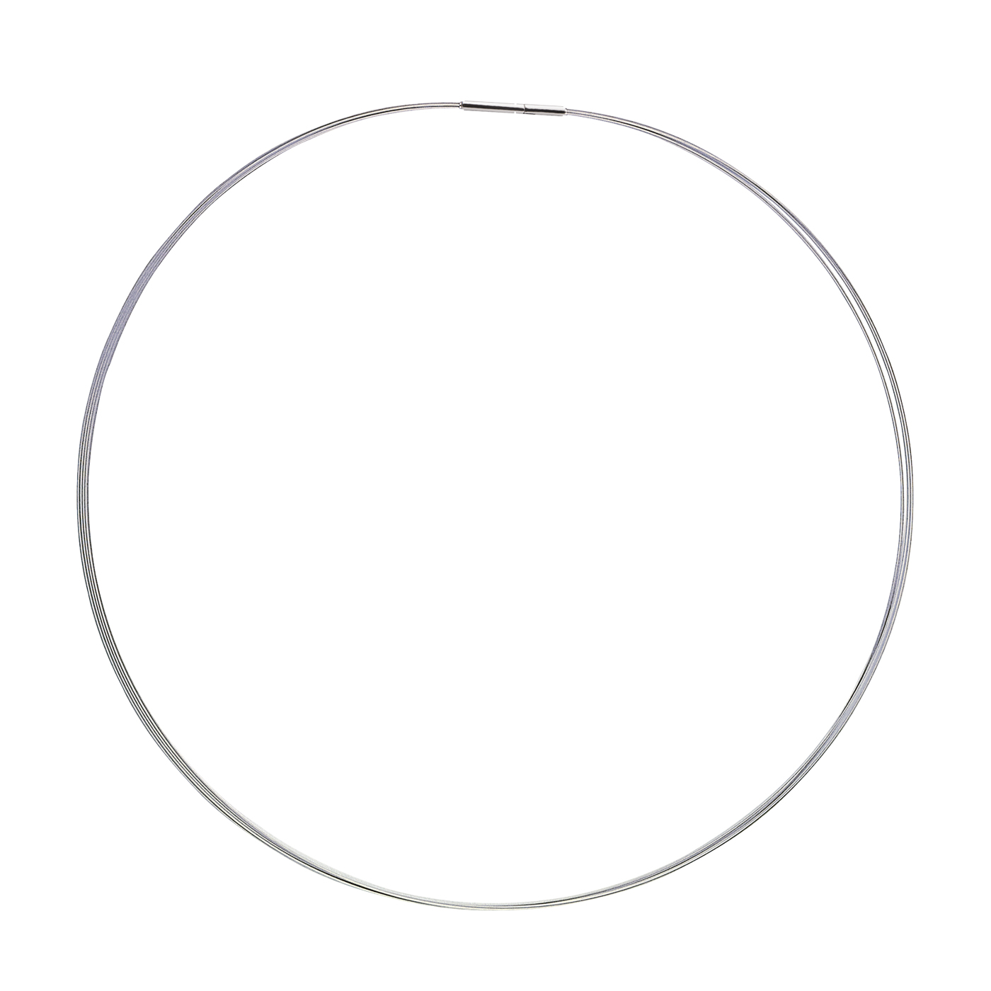 Seilcollier "Cable", ES, 5-reihig, ø 0,3 mm, 45 cm - 1 Stück