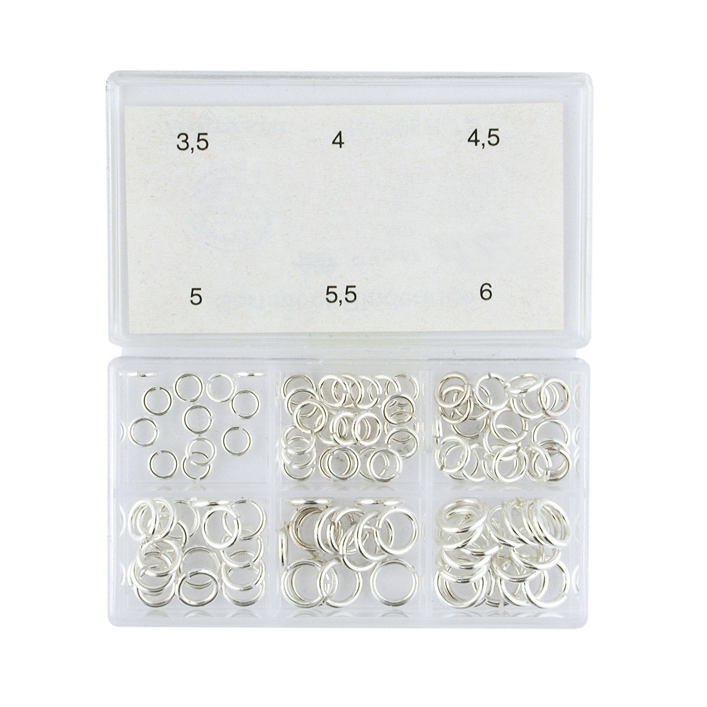 Binderinge, 925 Ag, rund, Set groß - 1 Sortiment