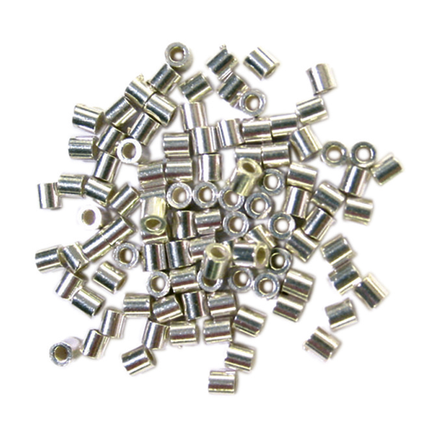 Crimps Quetschröhrchen, 925 Ag, ø 2,0/1,2 mm - 100 Stück Crimps Quetschröhrchen, 925 Ag, ø 2,0/1,2 mm - 100 Stück
