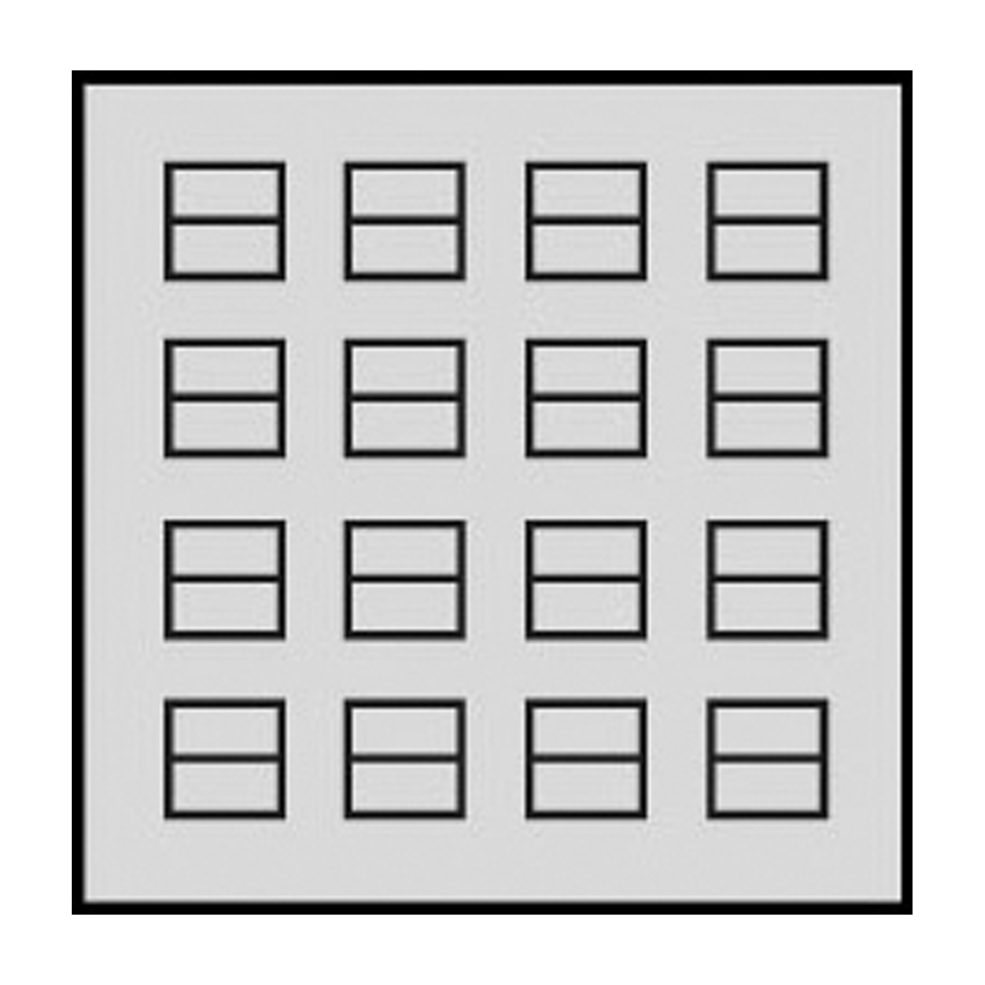 Tray System Einlage, schwarz, für 16 Ringe, 224 x 224 mm - 1 Stück