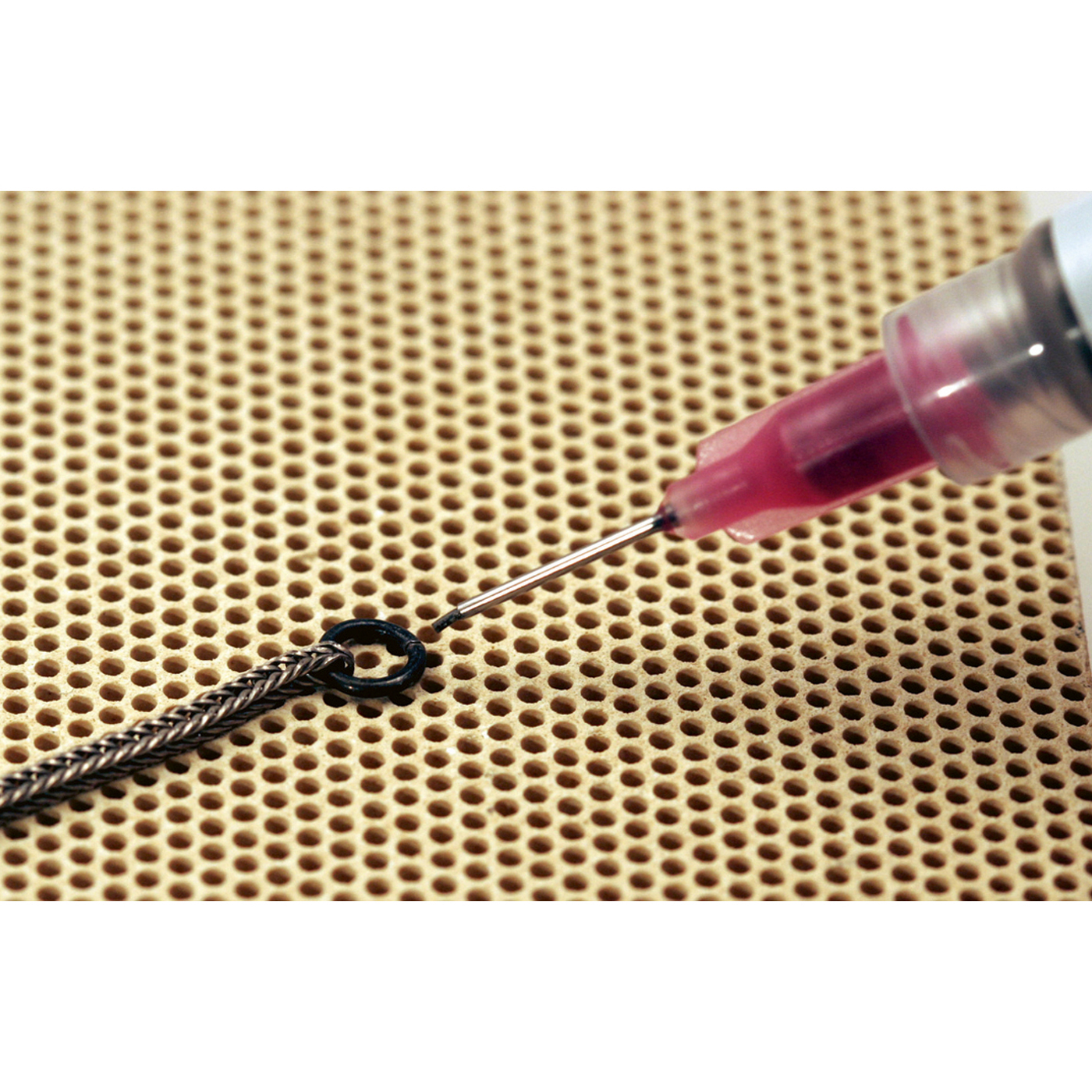 Dosing Needle w. Steel Tip, Pink, ø 0.6 mm, f. Solder Paste - 1 piece