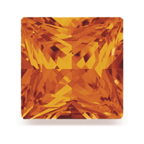 Swarovski Topas, carré, facettiert, orange, 3 x 3 mm - 1 Stück