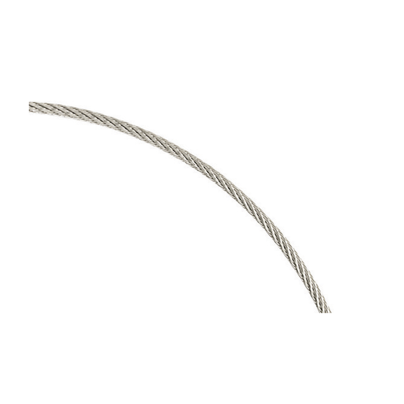 Seilcollier "Cable", ES, ø 2,00 mm, 45 cm, Bajonett - 1 Stück