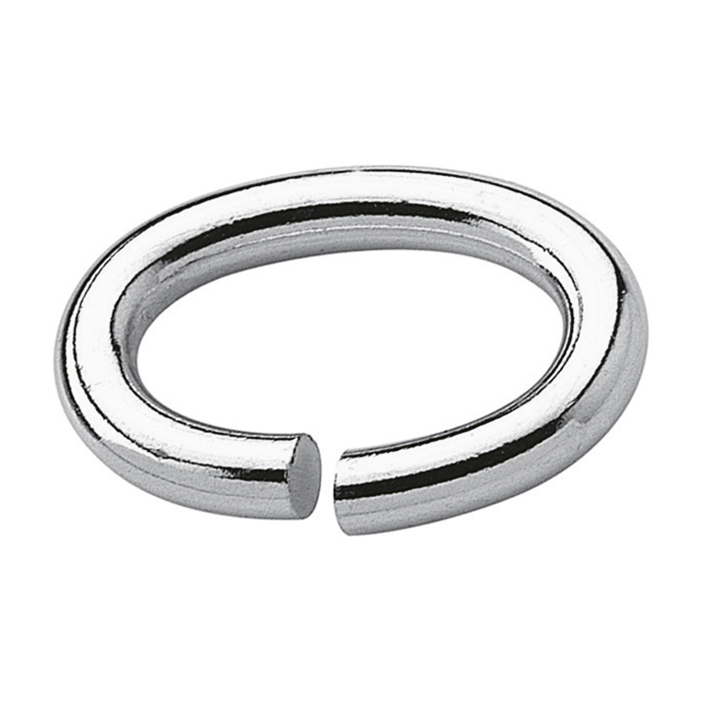 Binding Rings, oval, 925Ag, ø 10 mm - 10 pieces