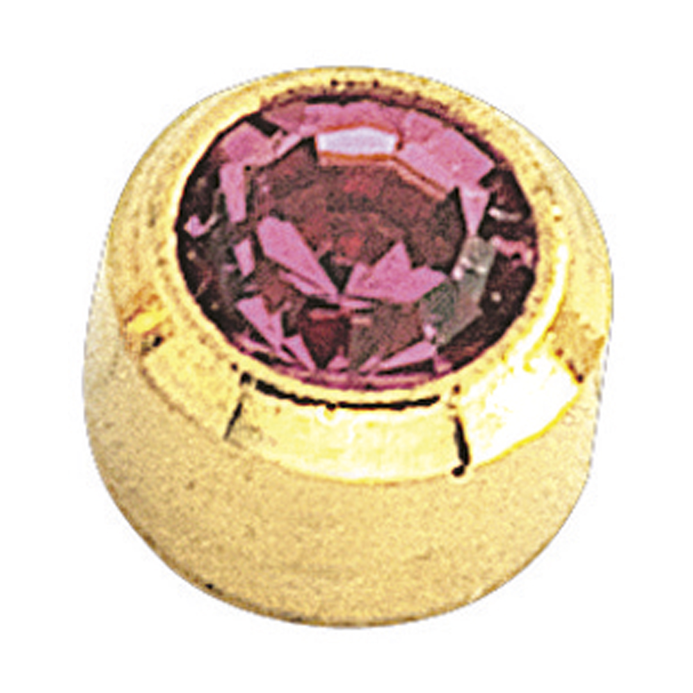 Plus System First Studs, Gold-Plated, Zircon Rosé, ø 3.95 mm - 12 x 2 pieces