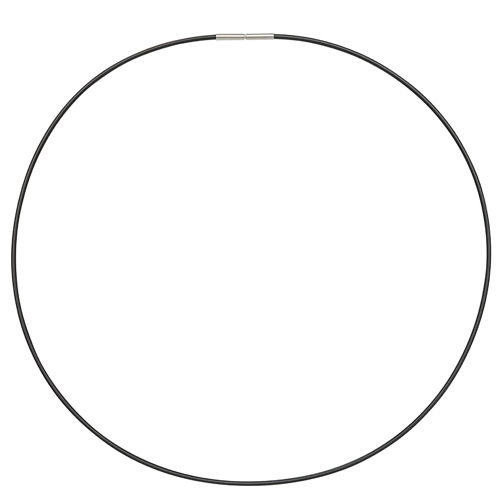Silicone Circlet, Black, ø 1.6 mm, 50 cm - 1 piece