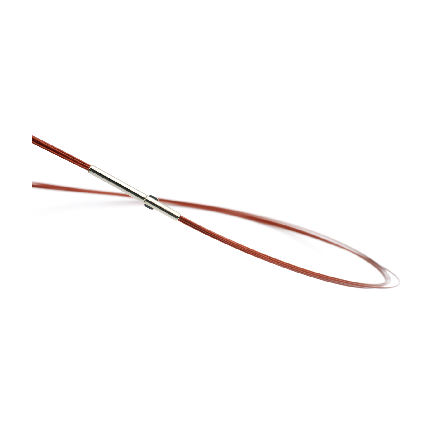 Seilcollier "Colour Cable", ES, rot, 5-reihig, 45 cm - 1 Stück