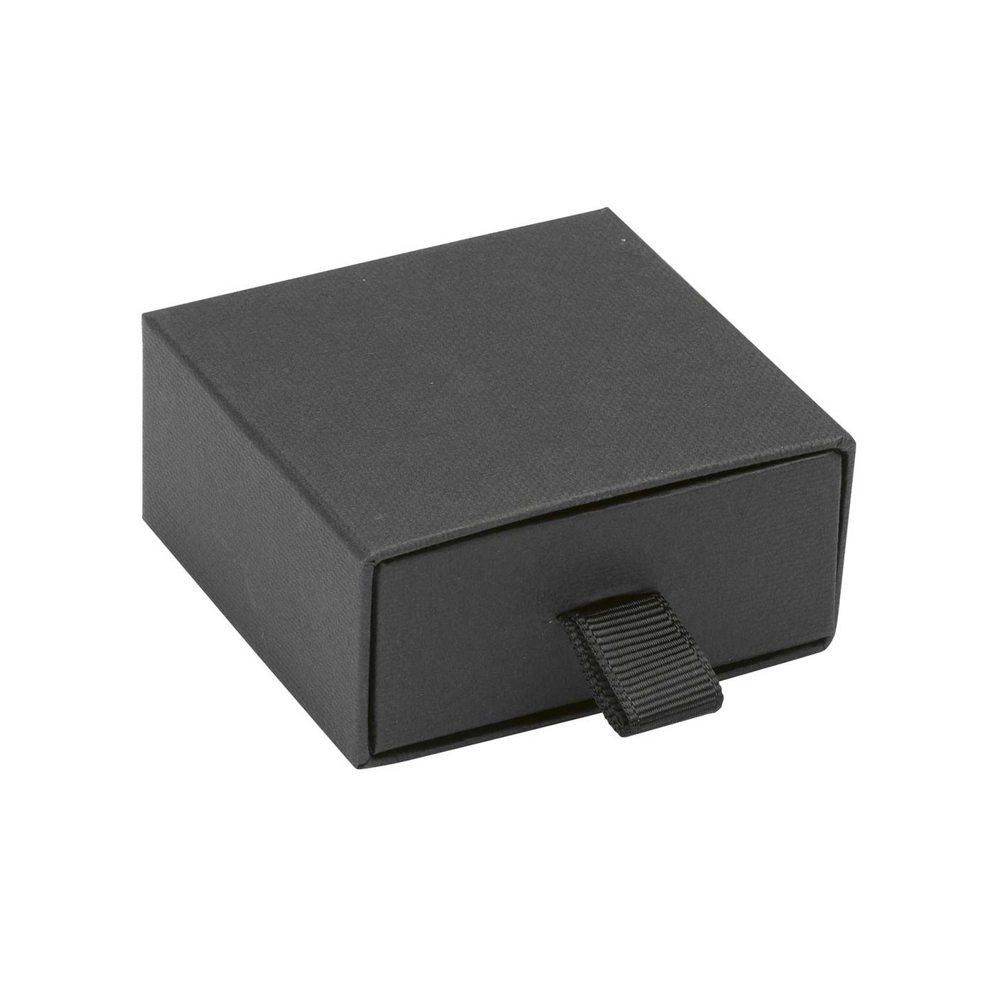 Schmucketui "Stockholm Eco", schwarz, 65 x 65 x 30 mm - 1 Stück