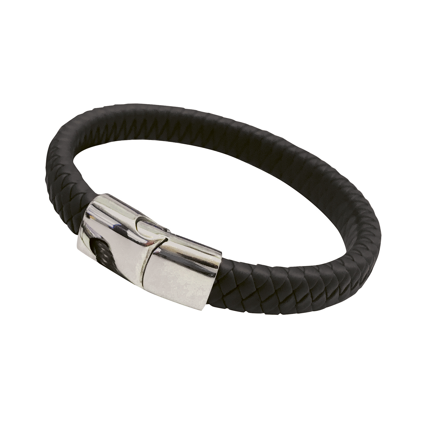 Kautschuk-Armband, schwarz, Länge 21 cm - 1 Stück