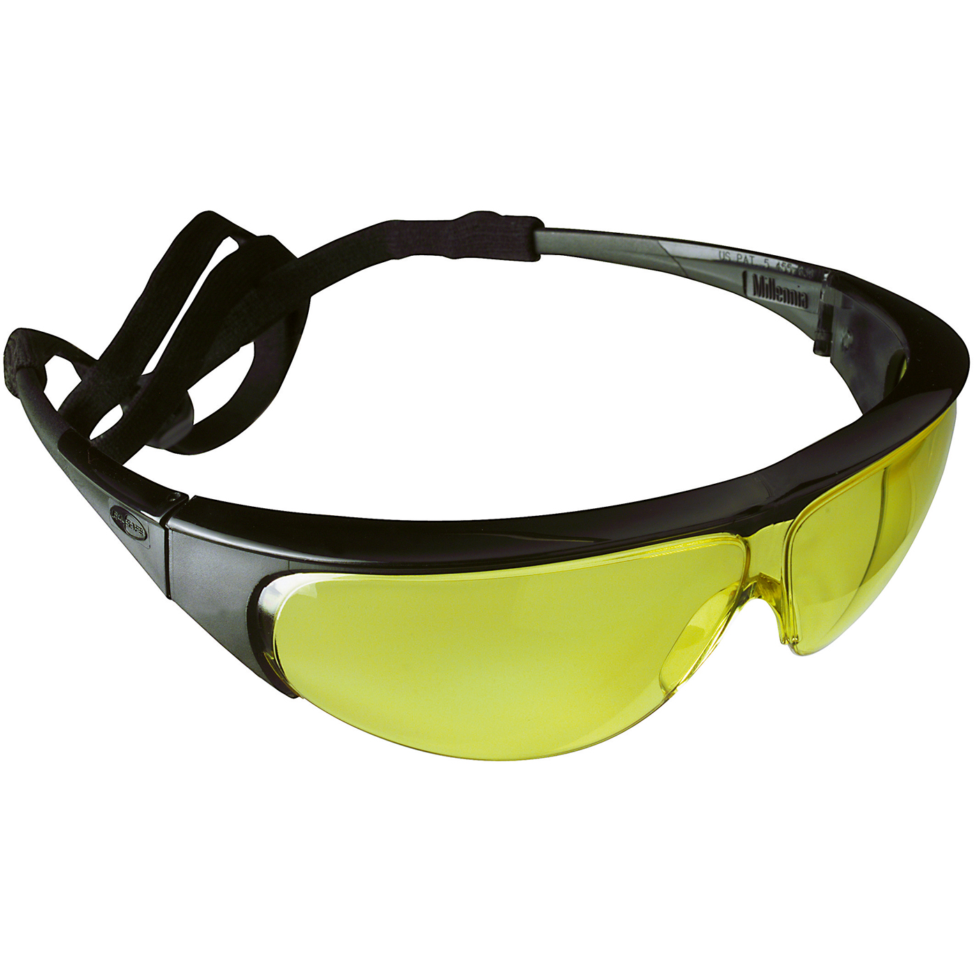 Sperian Millennia Schutzbrille, Scheibe gelb, Fassung schwarz - 1 Stück