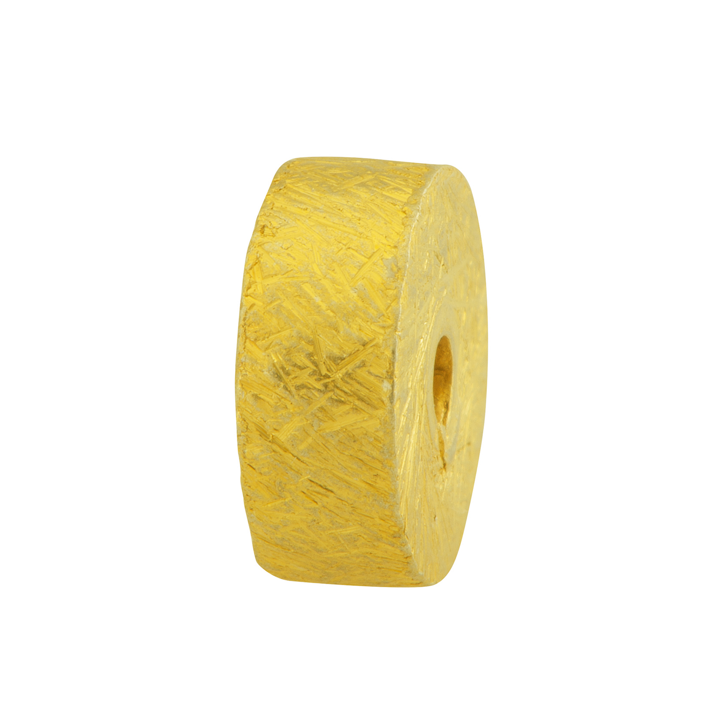 Interm. Piece, Cylinder, 925Ag Gold-Pl., ø 8x3 mm, Tarnished - 1 piece